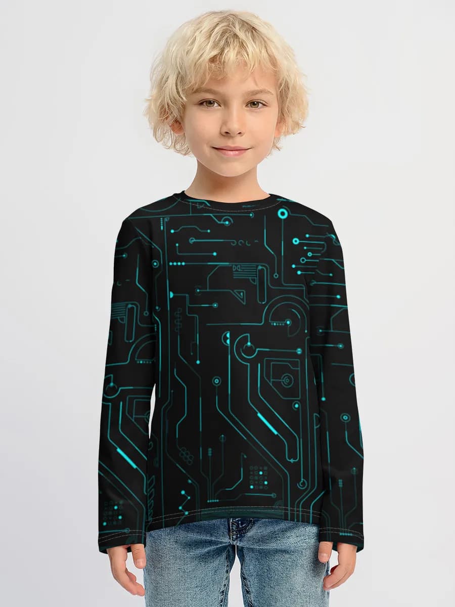 Boys' cotton long sleeve shirt
