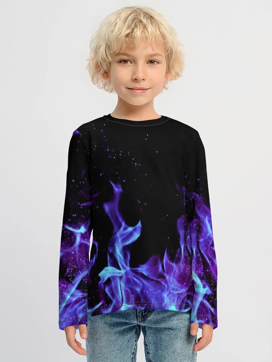 Boys' cotton long sleeve shirt