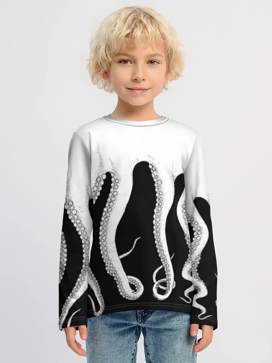 Baumwoll-Langarmshirt Jungen
