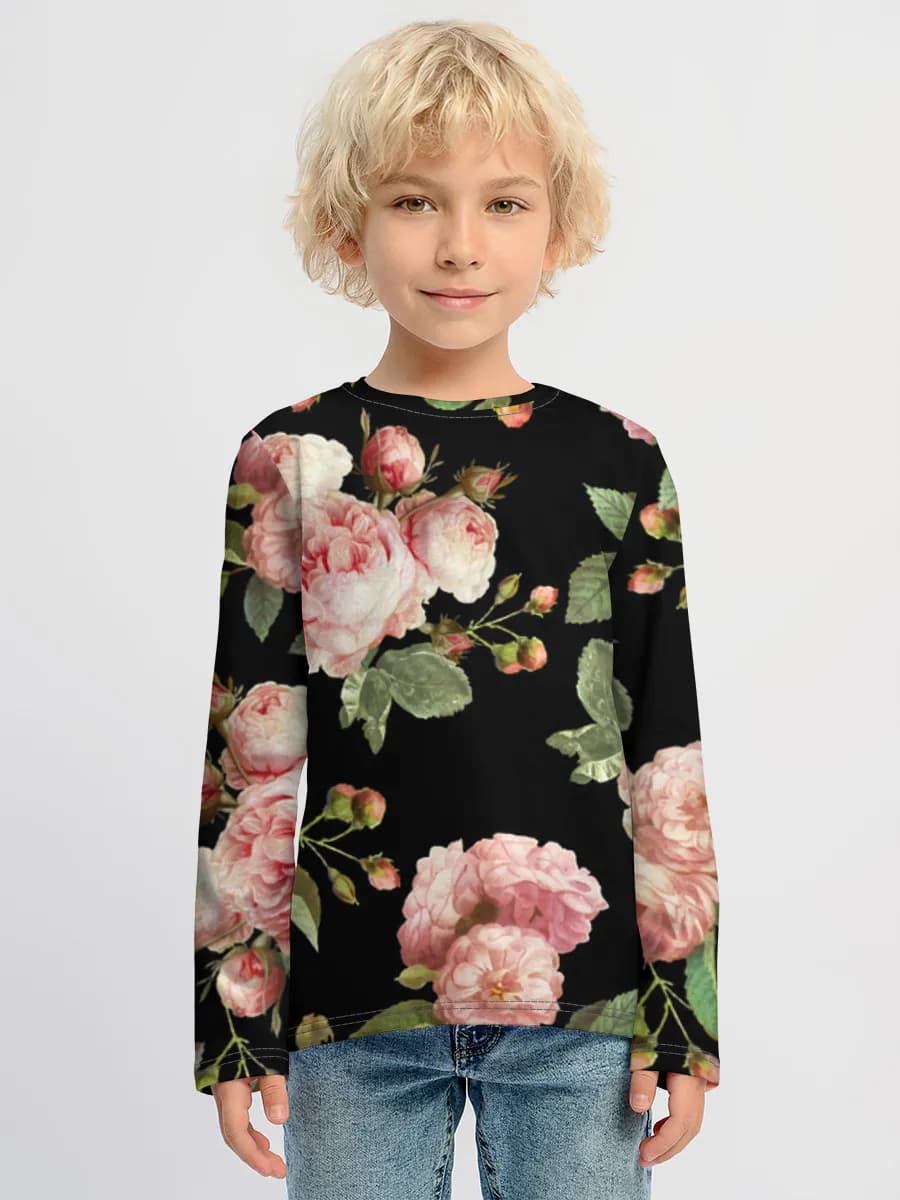 Baumwoll-Langarmshirt Jungen