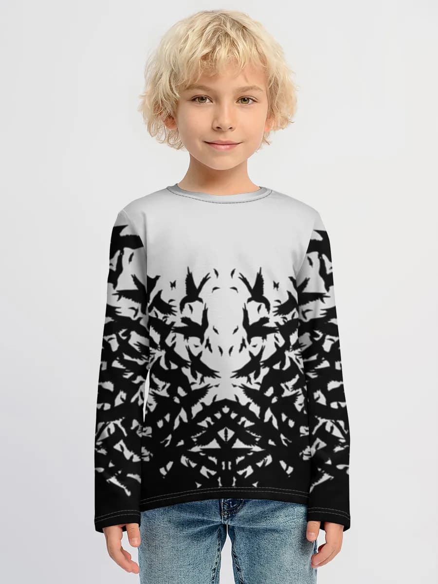 Boys' cotton long sleeve shirt