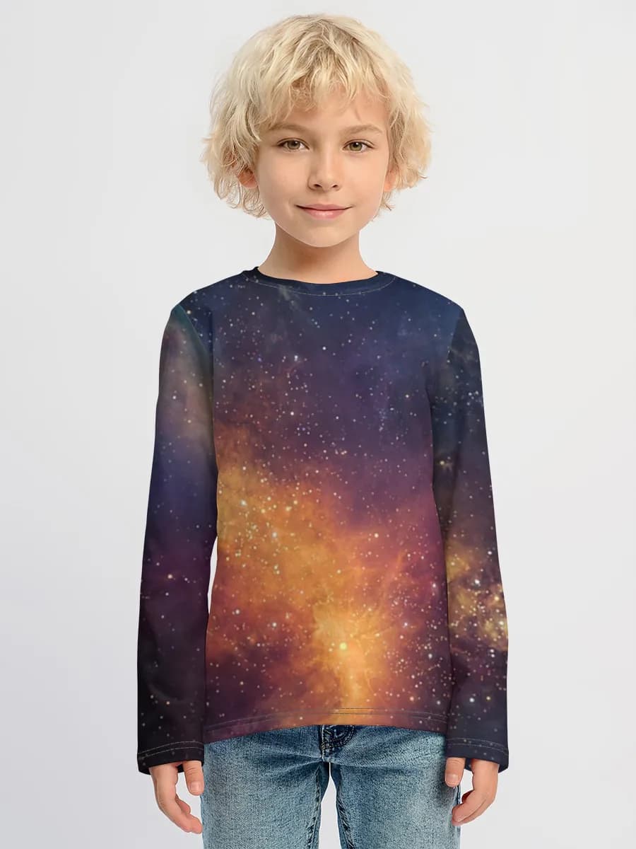 Boys' cotton long sleeve shirt