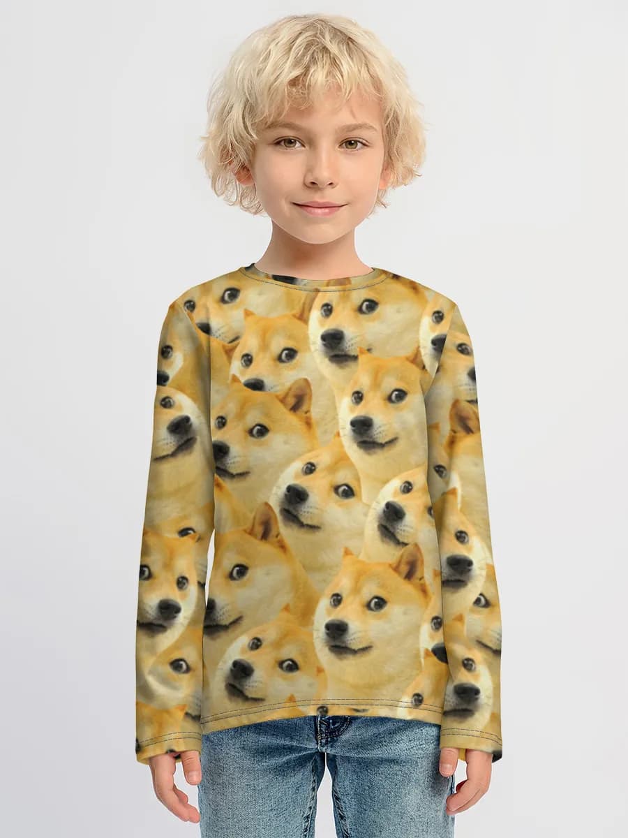 Boys' cotton long sleeve shirt