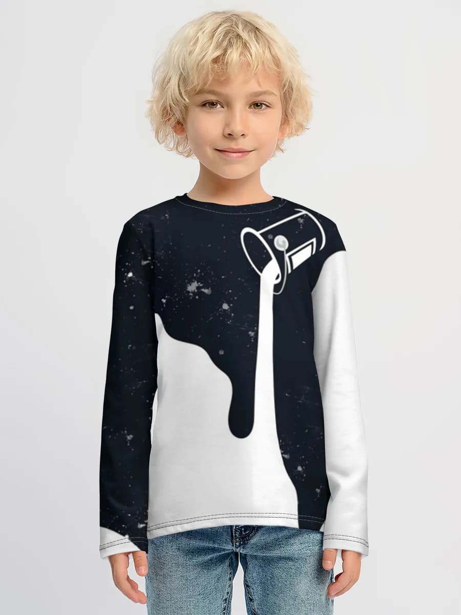 Boys' cotton long sleeve shirt