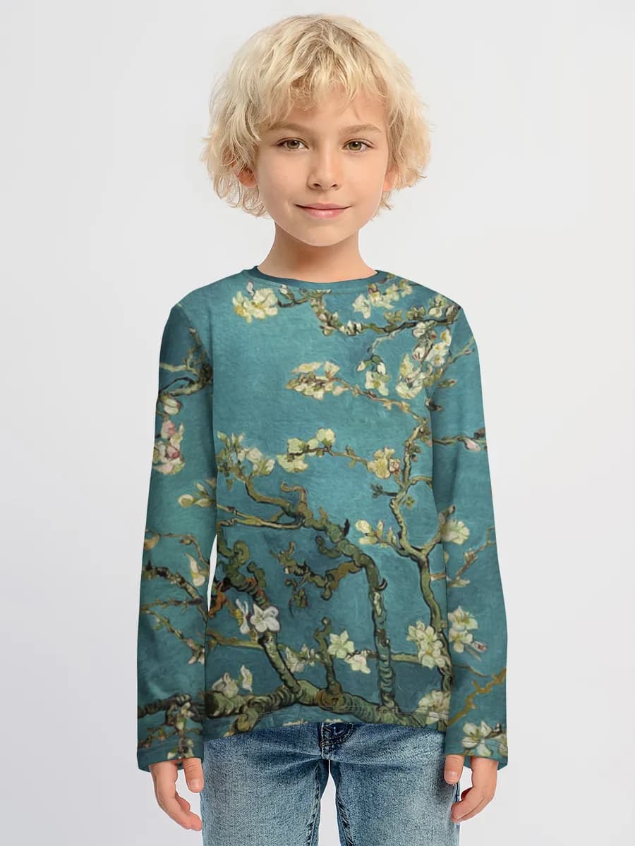 Boys' cotton long sleeve shirt