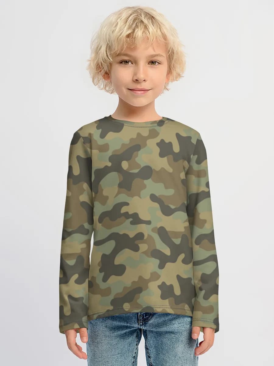 Boys' cotton long sleeve shirt