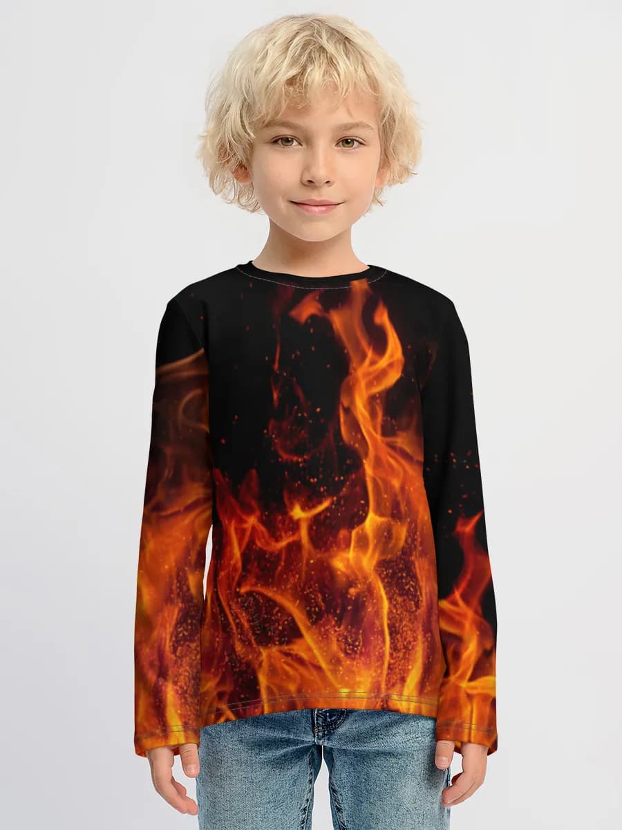 Boys' cotton long sleeve shirt