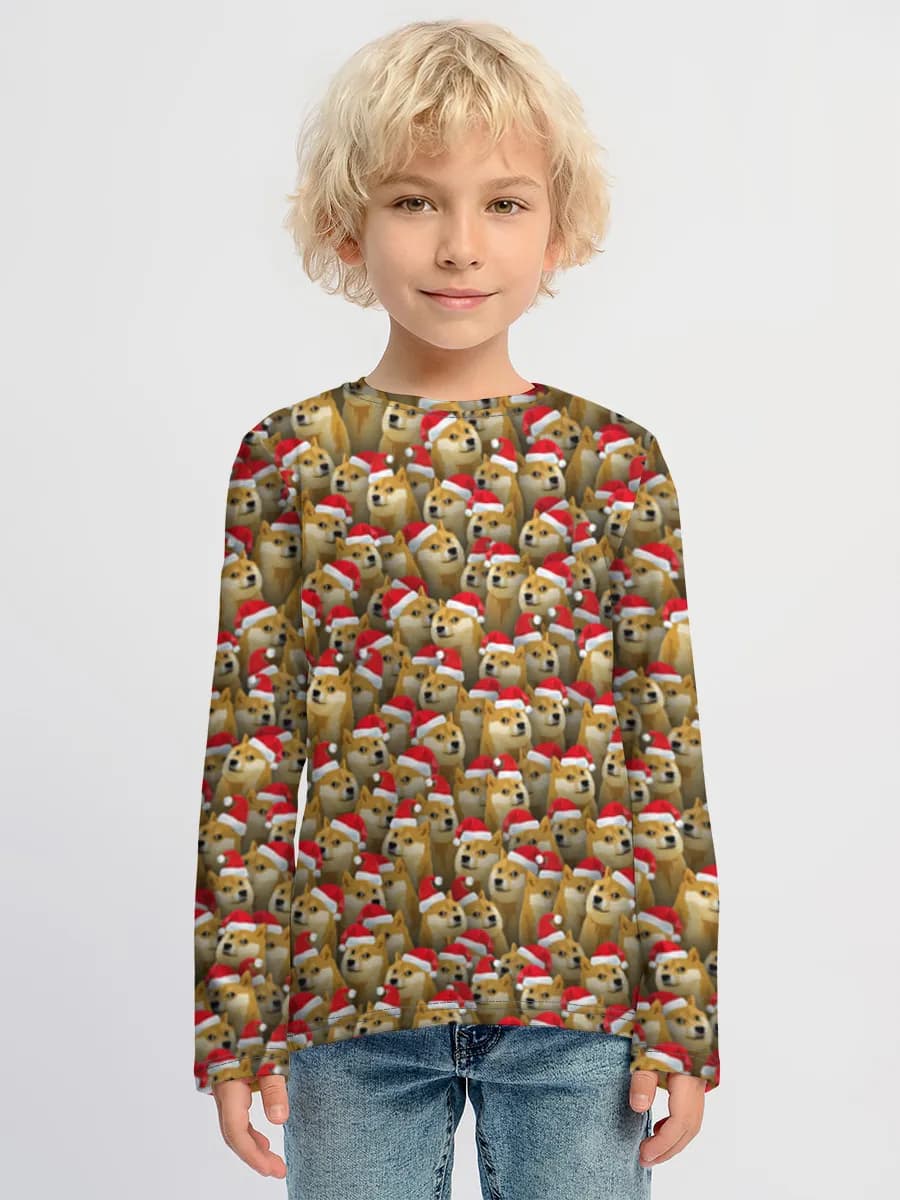 Boys' cotton long sleeve shirt
