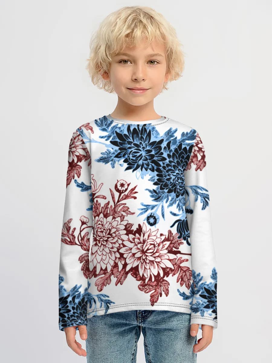Baumwoll-Langarmshirt Jungen