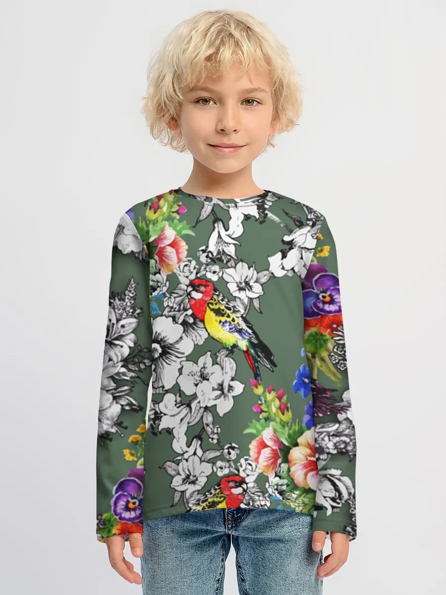 Boys' cotton long sleeve shirt