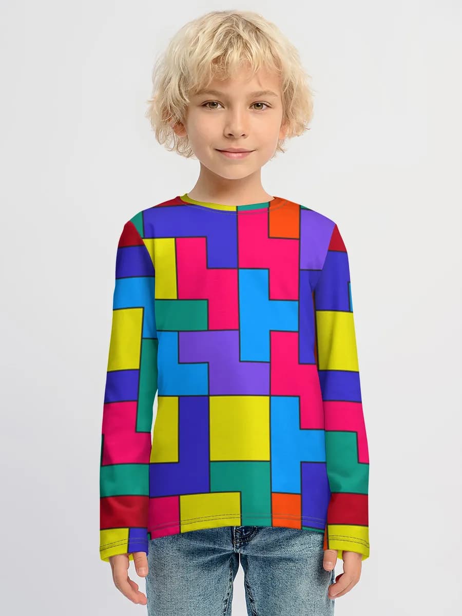 Boys' cotton long sleeve shirt