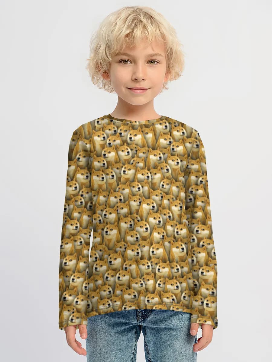 Baumwoll-Langarmshirt Jungen