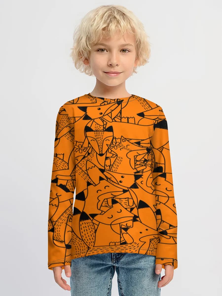 Boys' cotton long sleeve shirt