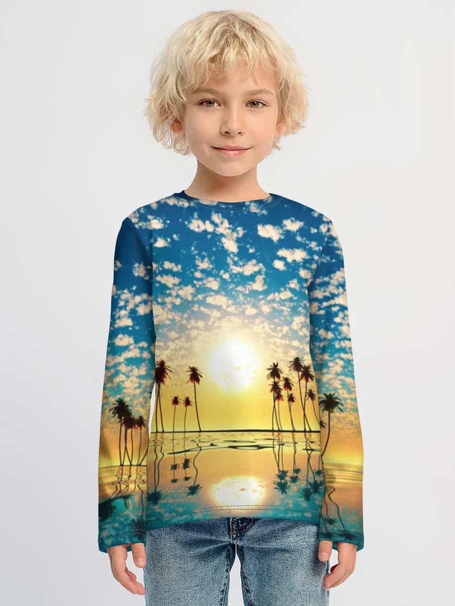 Boys' cotton long sleeve shirt