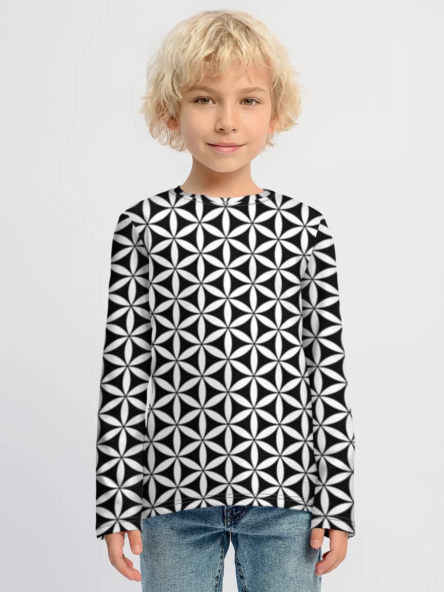 Baumwoll-Langarmshirt Jungen