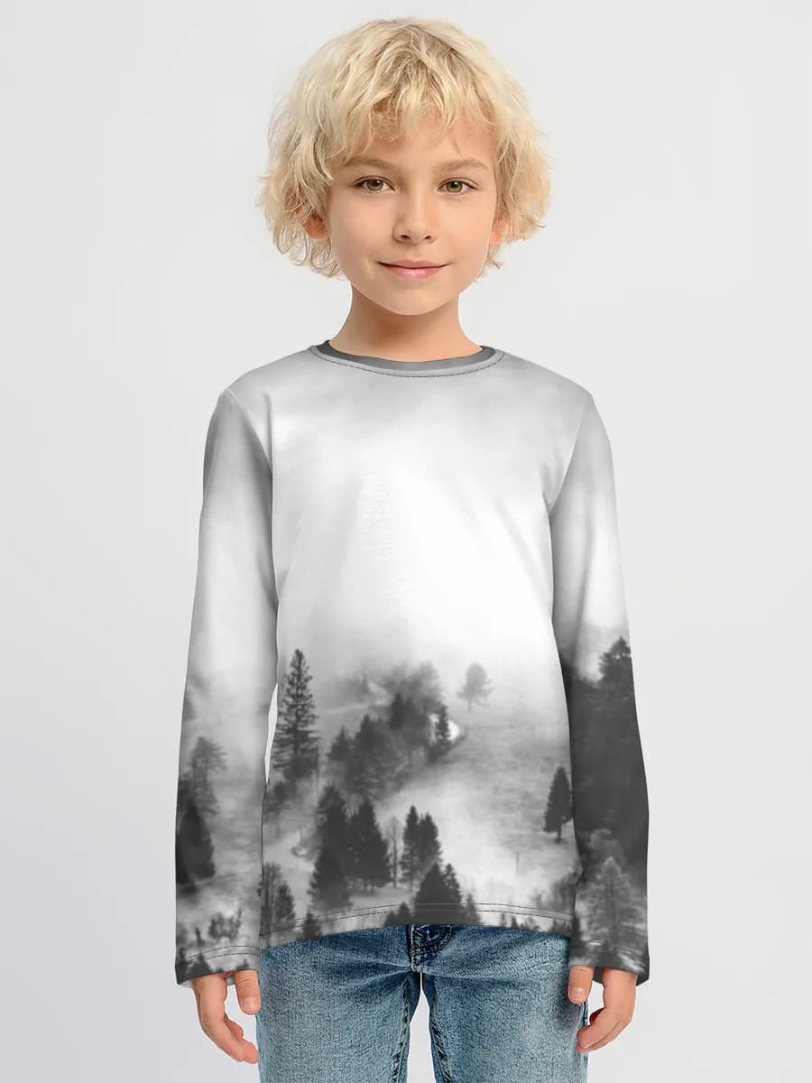 Boys' cotton long sleeve shirt