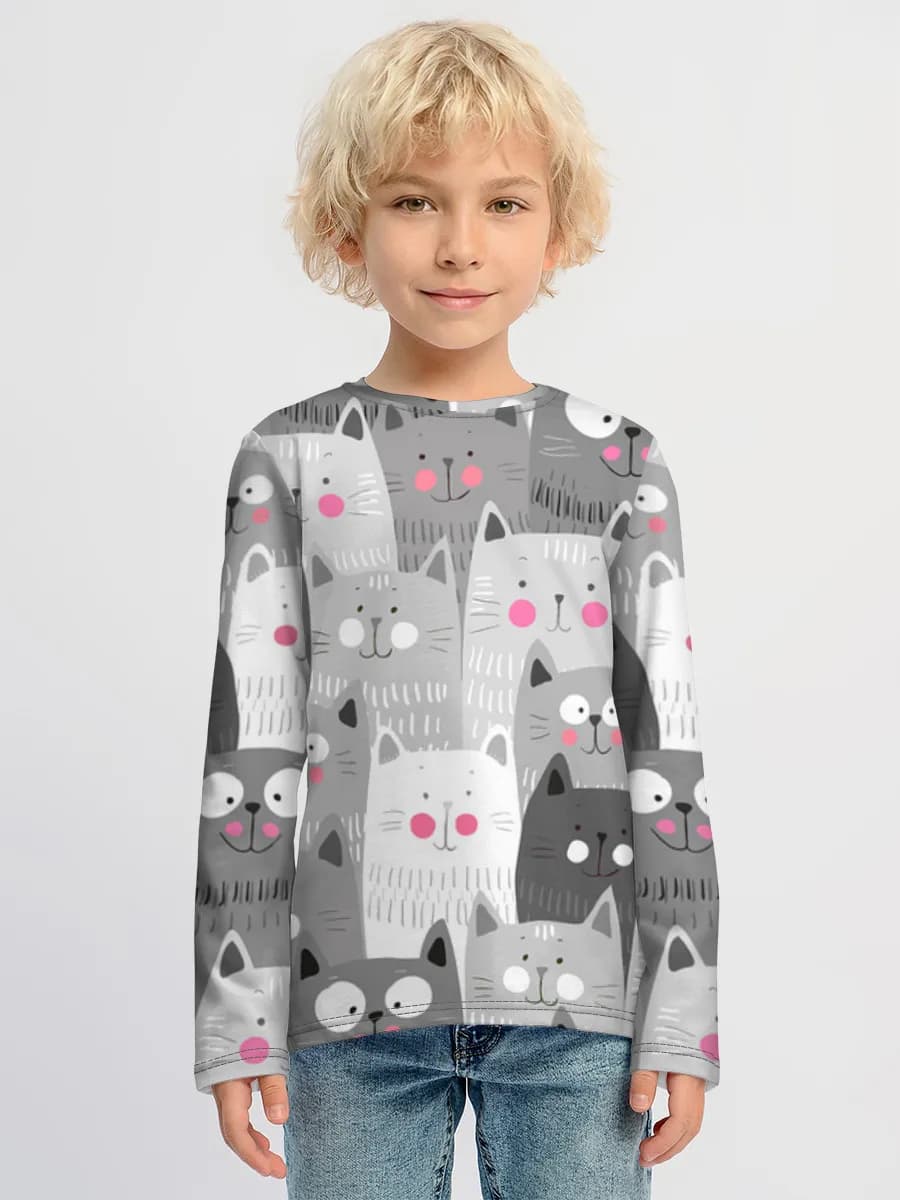 Boys' cotton long sleeve shirt