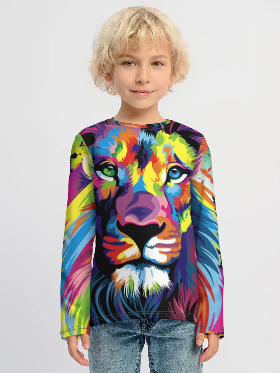 Baumwoll-Langarmshirt Jungen