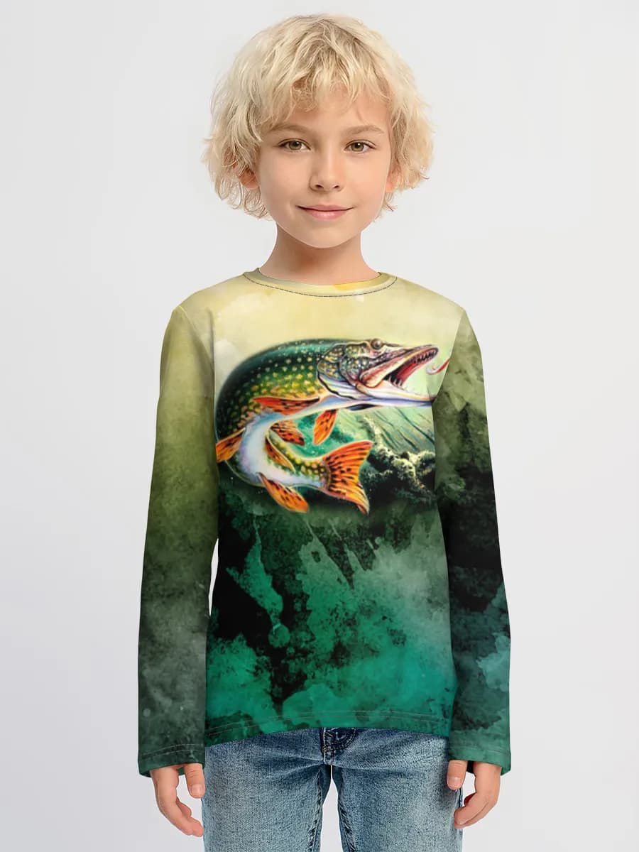 Boys' cotton long sleeve shirt