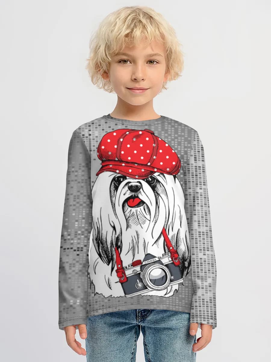 Boys' cotton long sleeve shirt