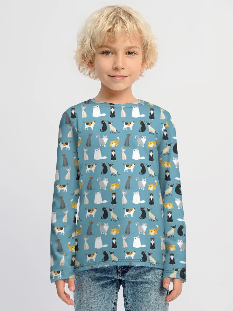 Boys' cotton long sleeve shirt