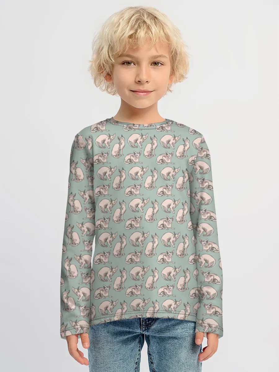 Boys' cotton long sleeve shirt