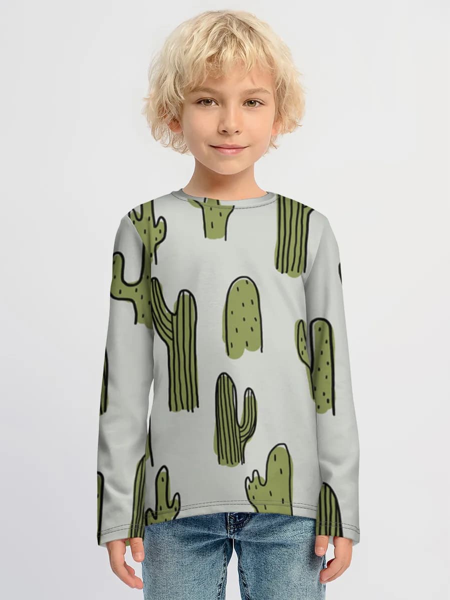 Baumwoll-Langarmshirt Jungen