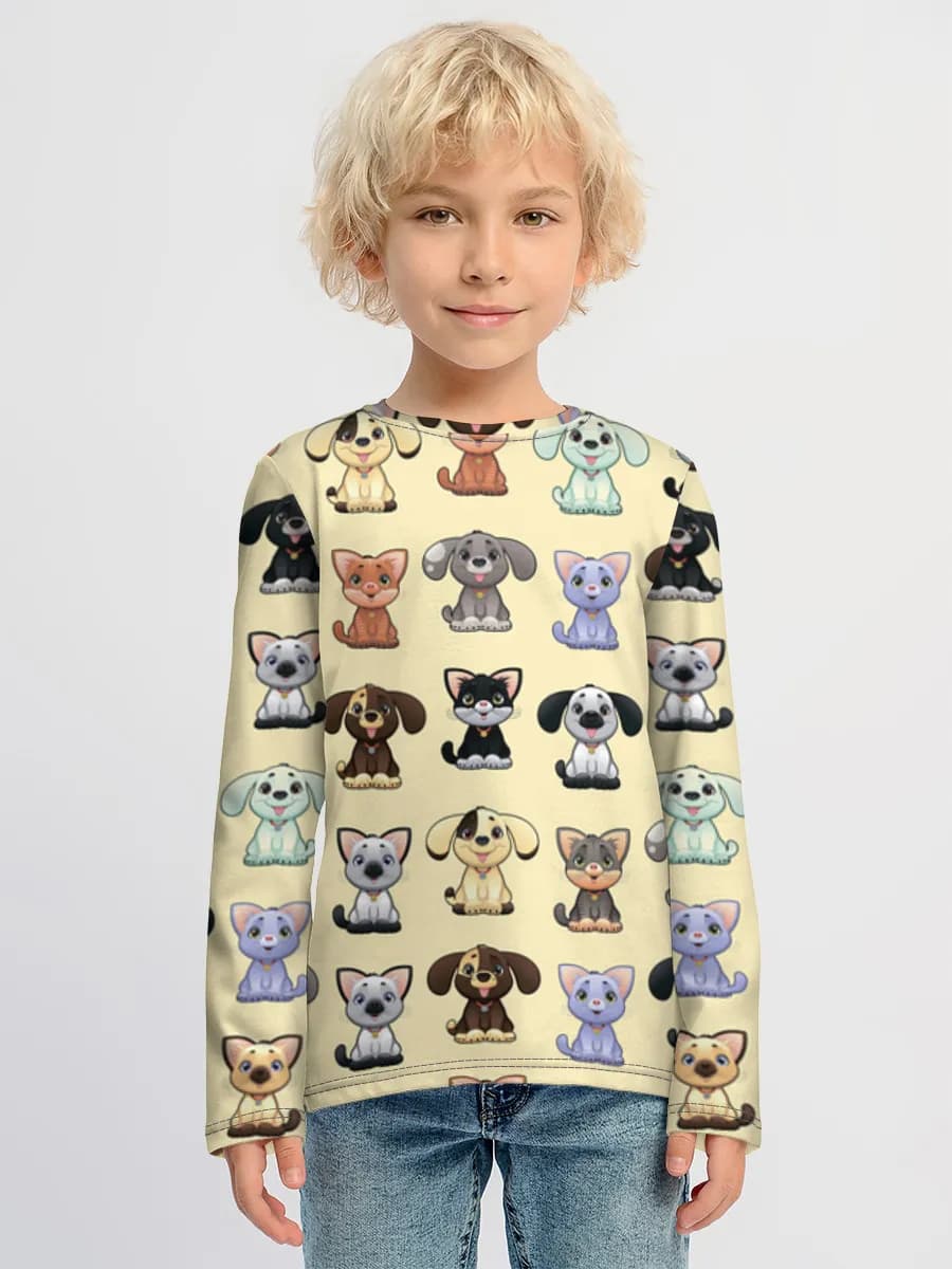 Boys' cotton long sleeve shirt