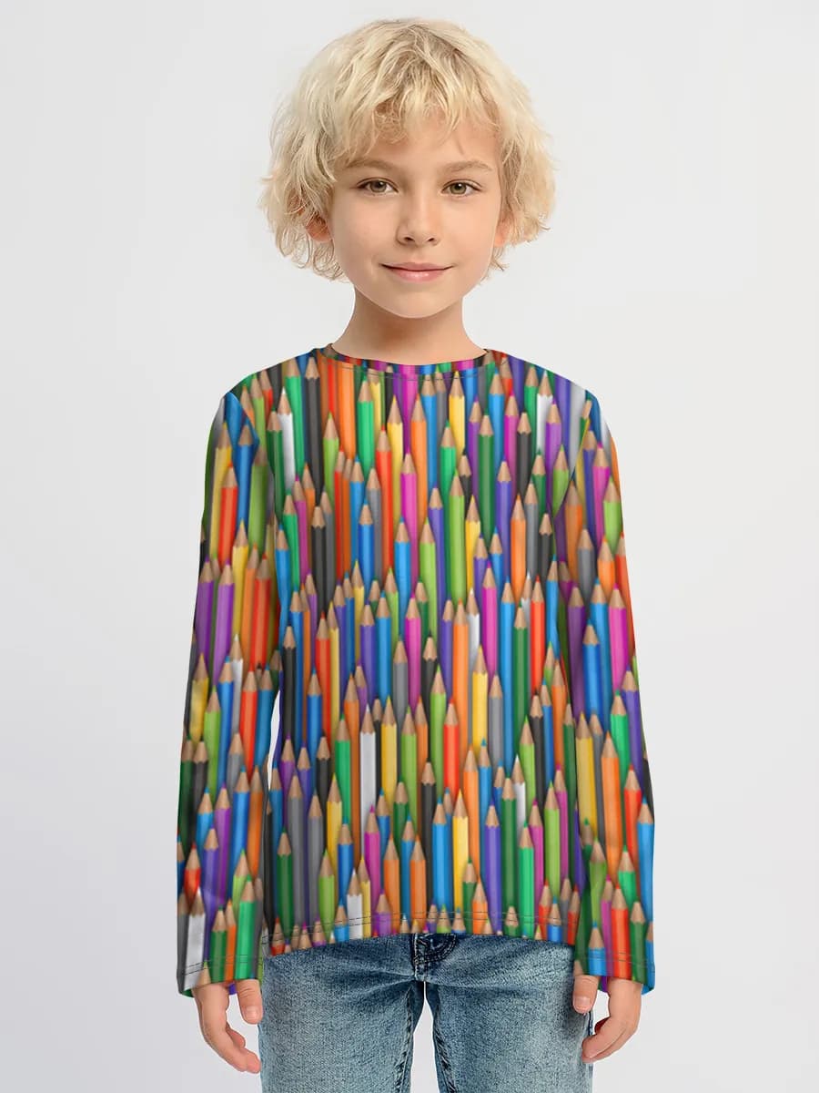Boys' cotton long sleeve shirt