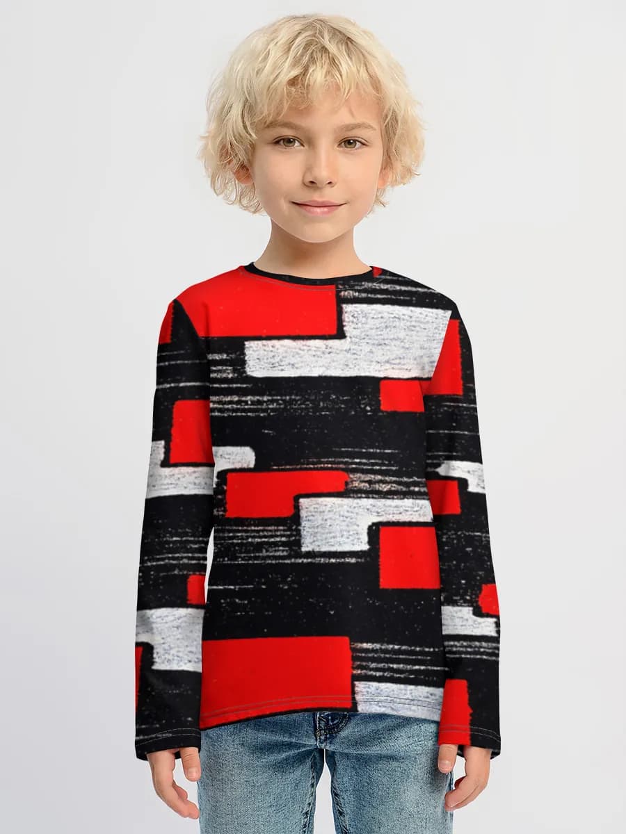Boys' cotton long sleeve shirt