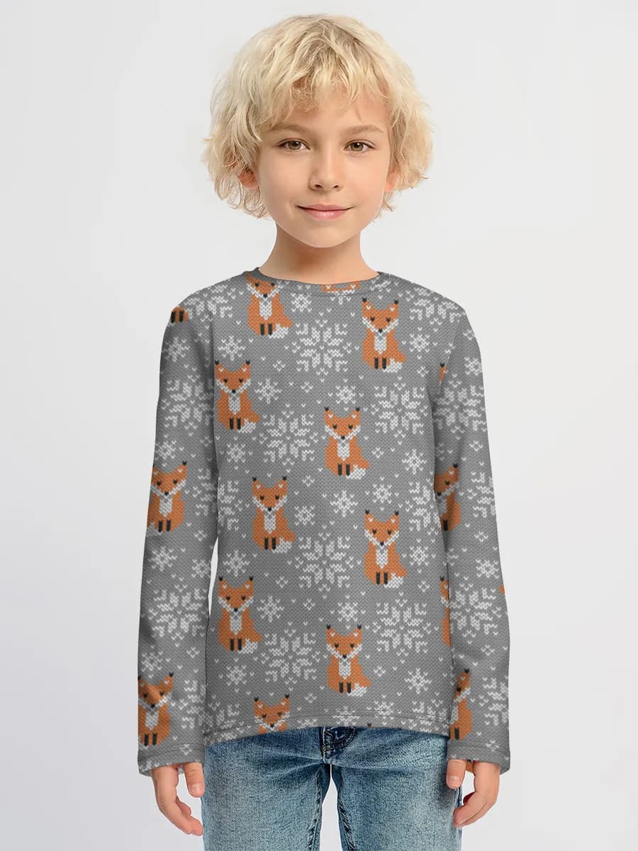 Boys' cotton long sleeve shirt