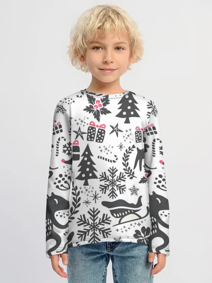 Boys' cotton long sleeve shirt