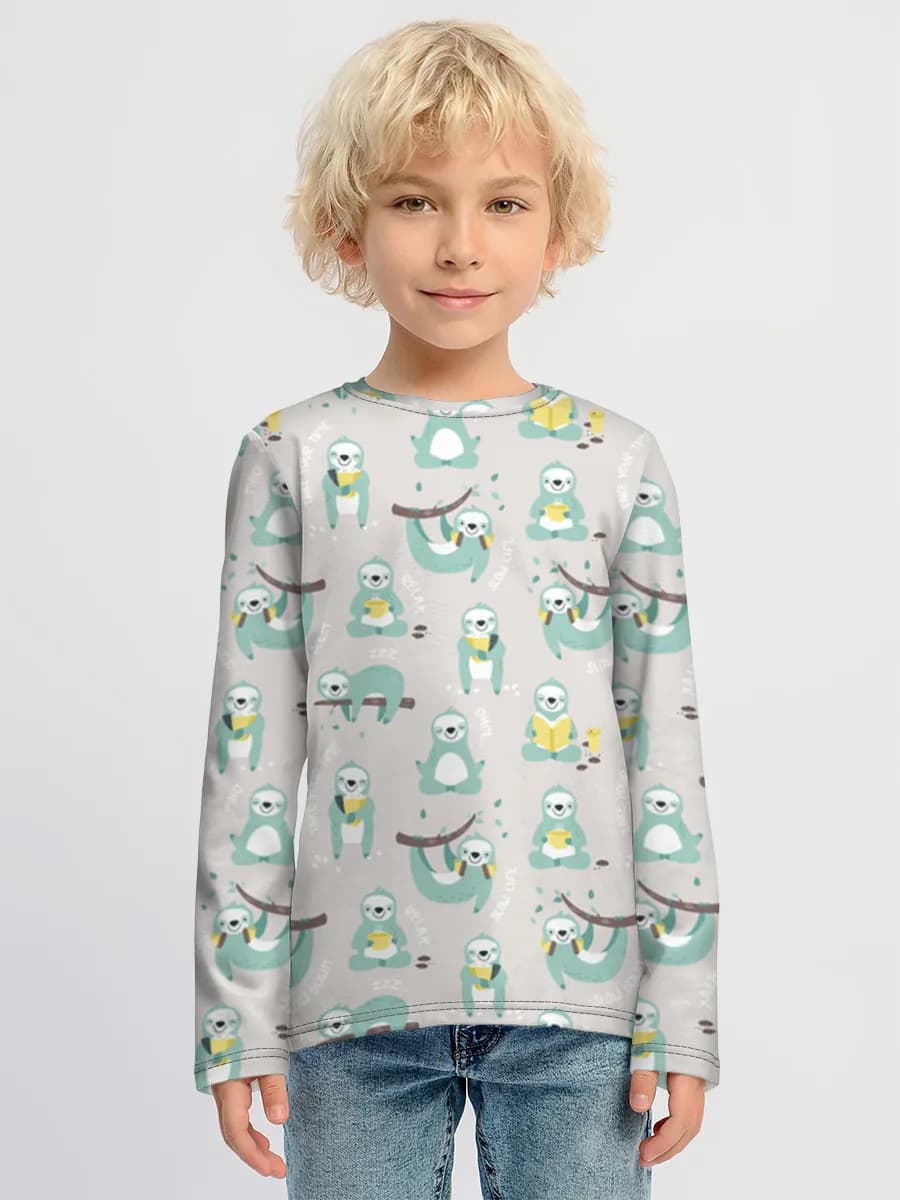 Baumwoll-Langarmshirt Jungen
