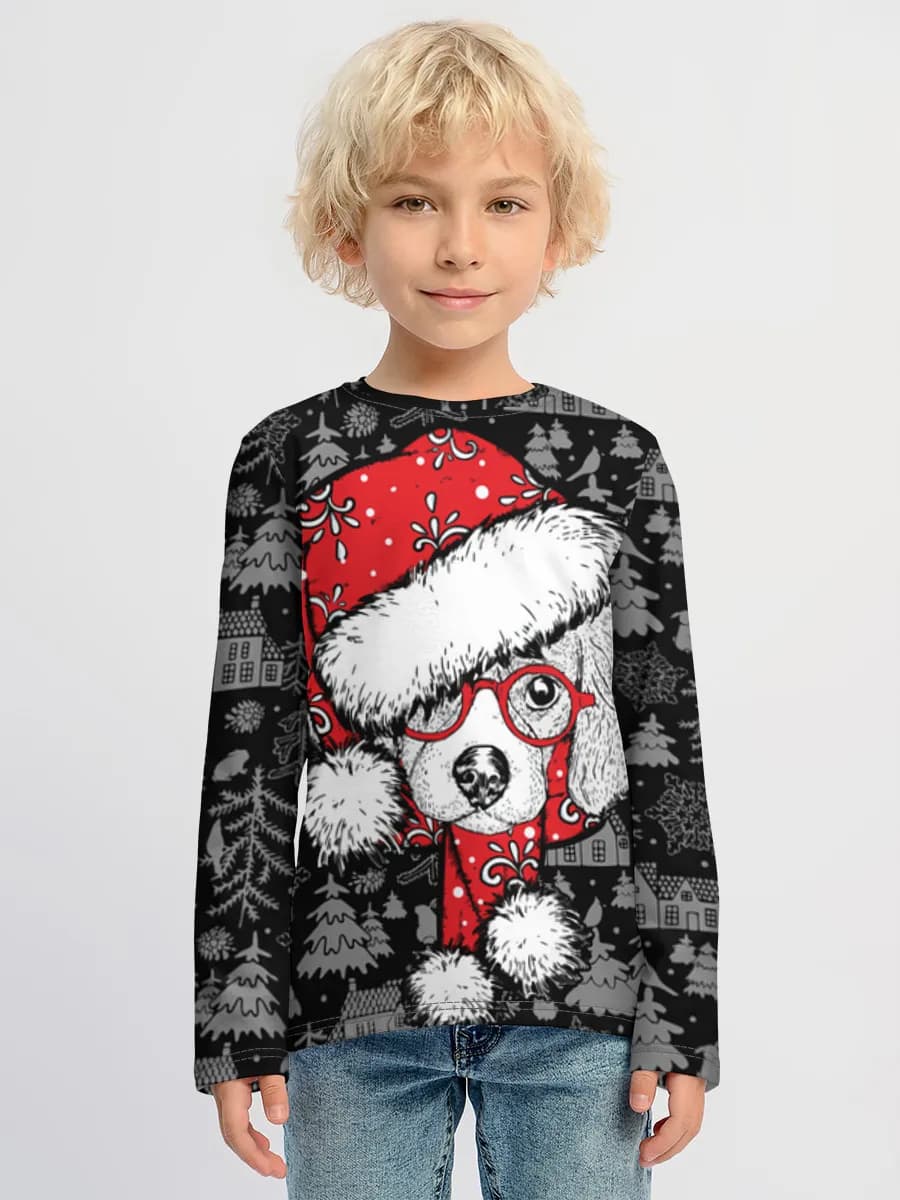Boys' cotton long sleeve shirt
