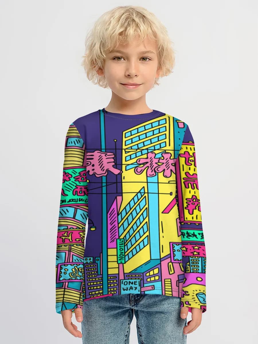 Boys' cotton long sleeve shirt