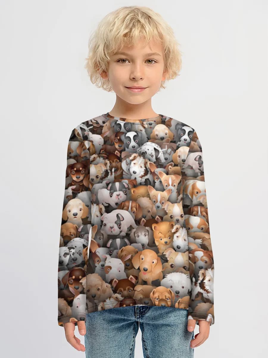 Boys' cotton long sleeve shirt