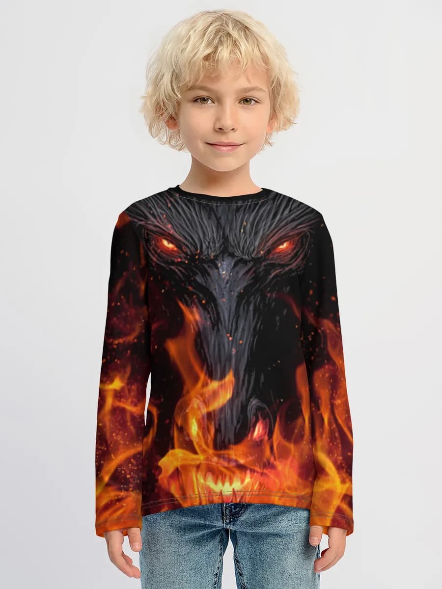 Boys' cotton long sleeve shirt