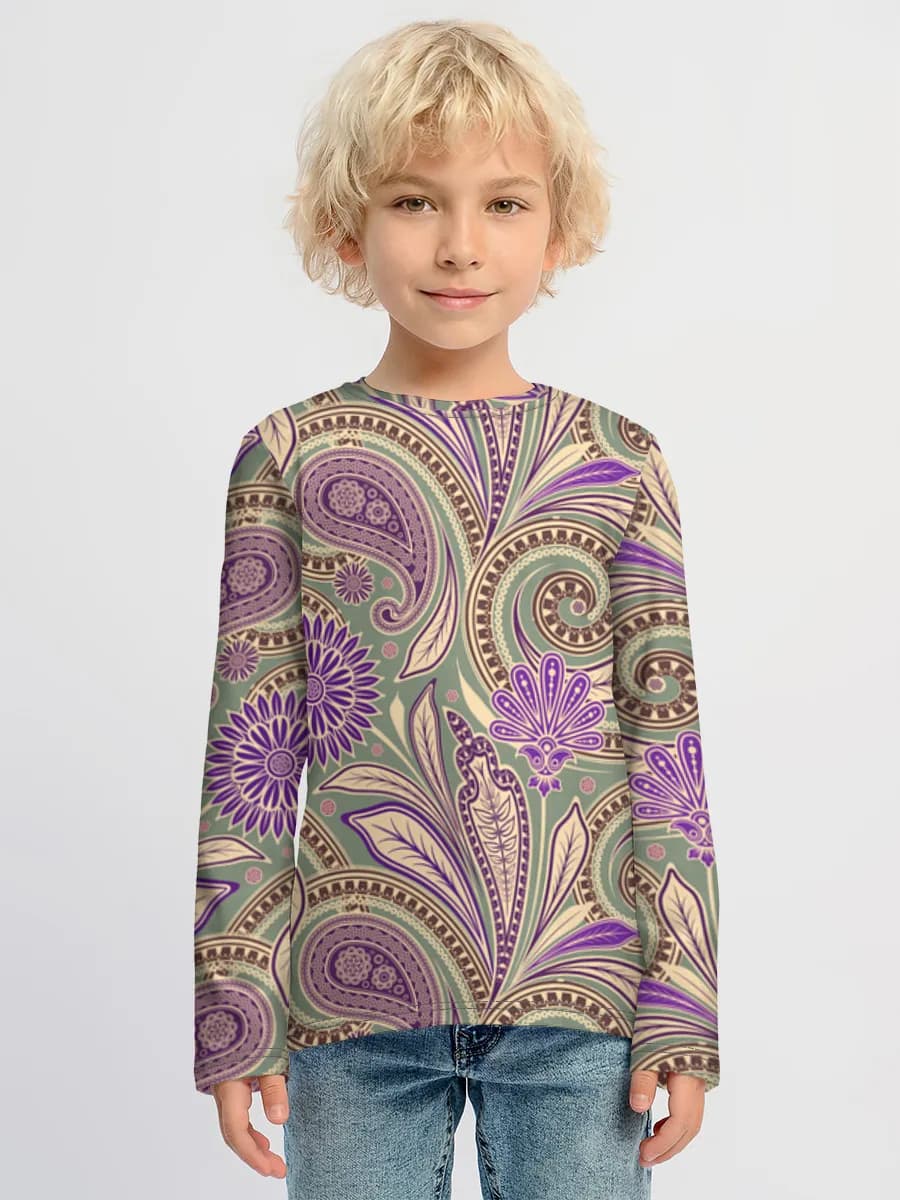 Boys' cotton long sleeve shirt