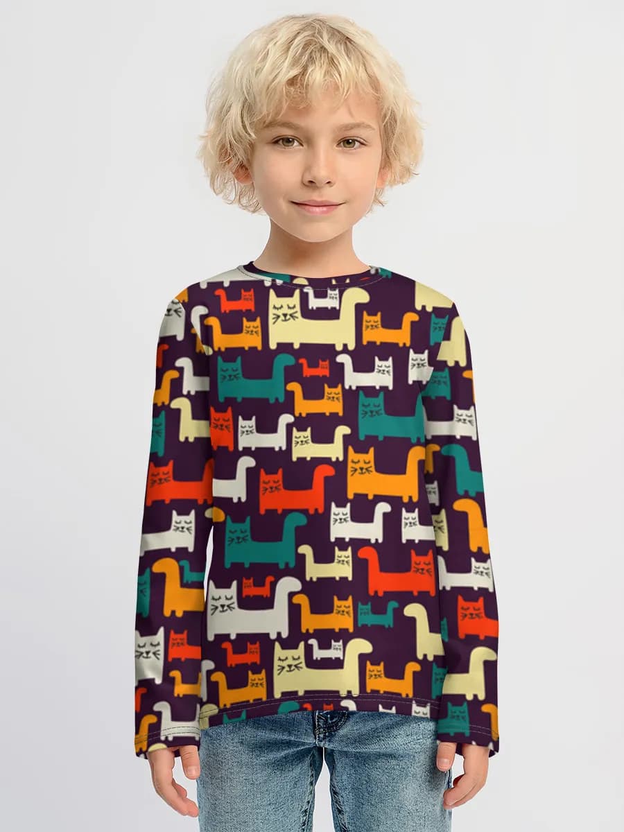 Boys' cotton long sleeve shirt