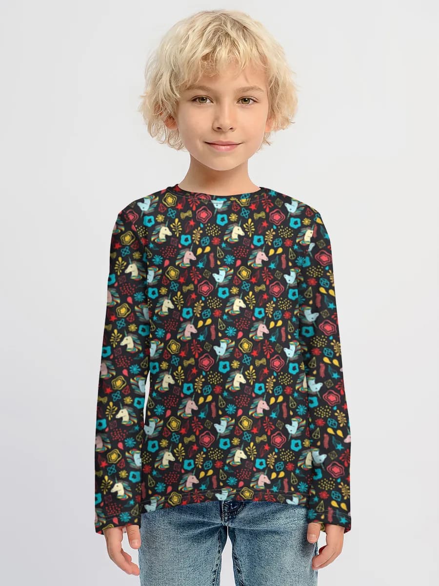 Boys' cotton long sleeve shirt