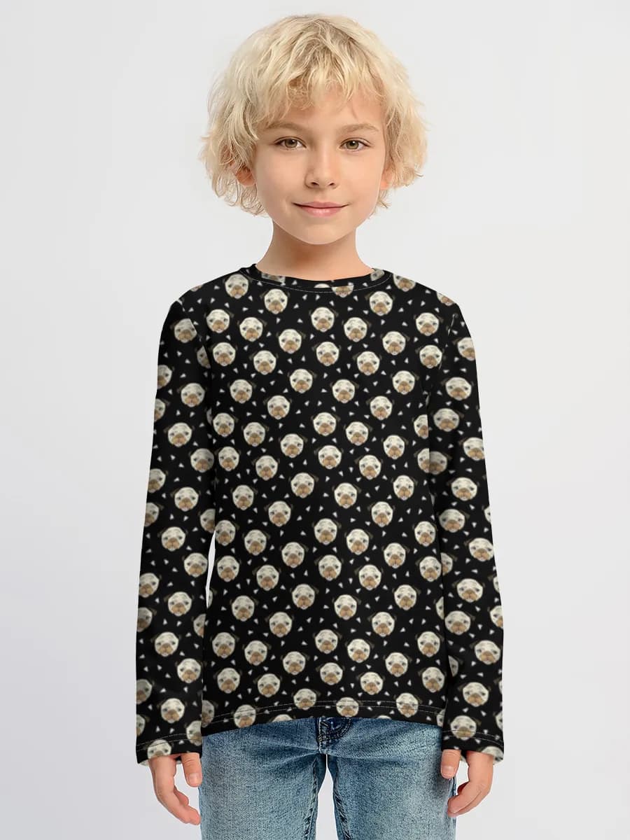 Baumwoll-Langarmshirt Jungen