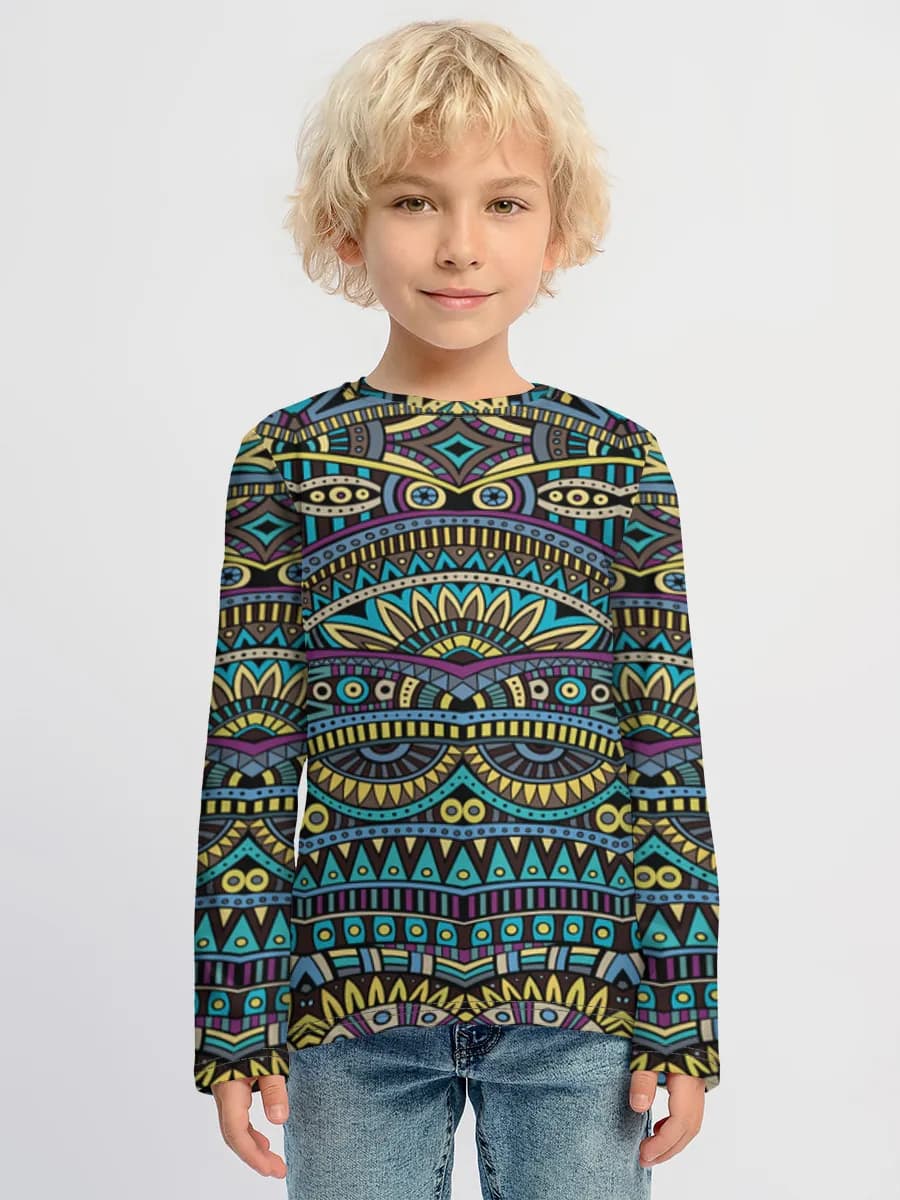 Baumwoll-Langarmshirt Jungen