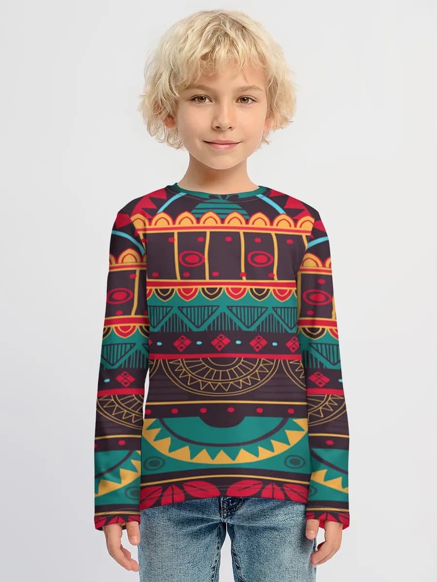 Baumwoll-Langarmshirt Jungen