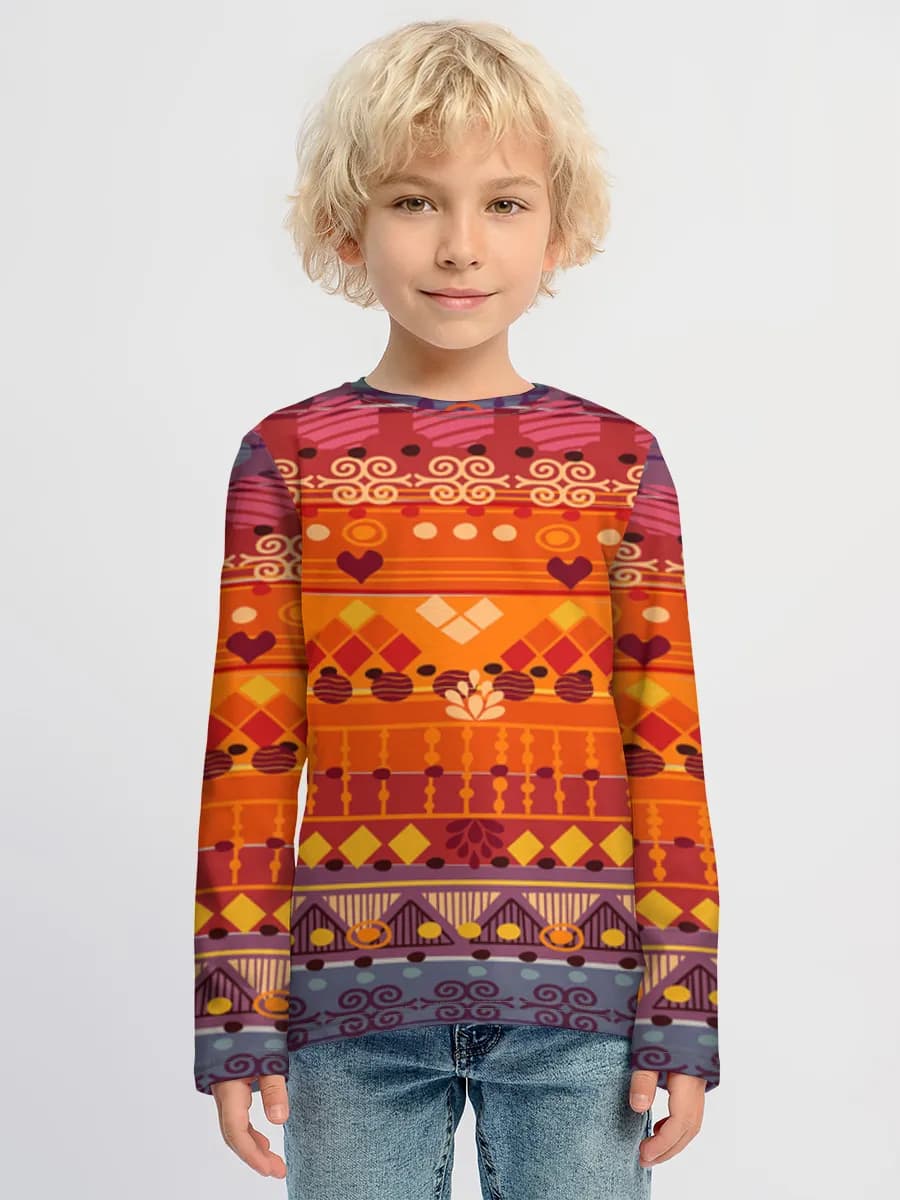 Baumwoll-Langarmshirt Jungen