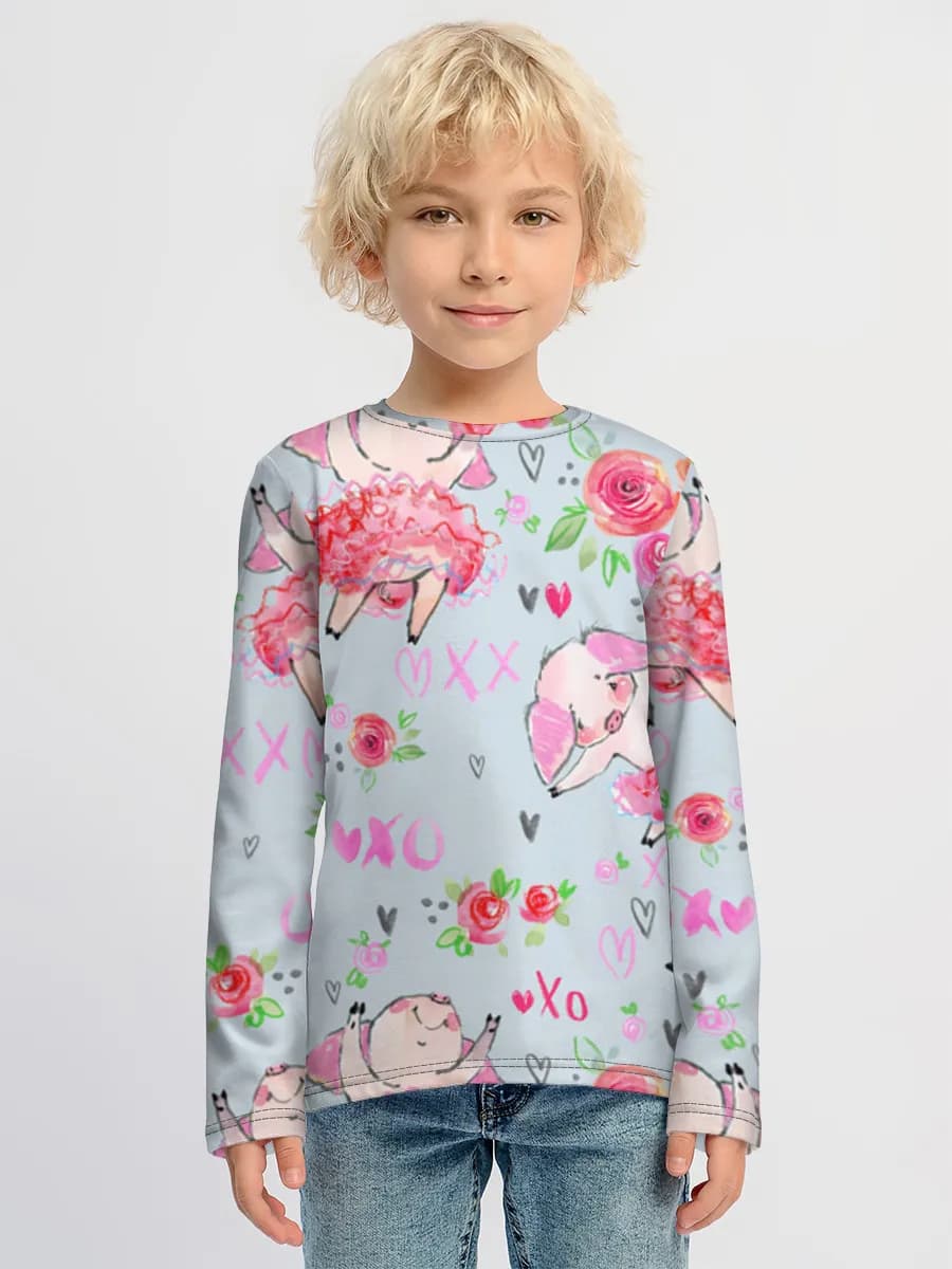 Boys' cotton long sleeve shirt