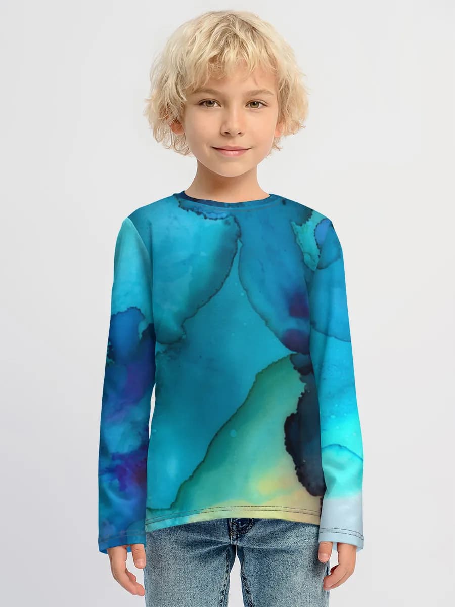 Boys' cotton long sleeve shirt