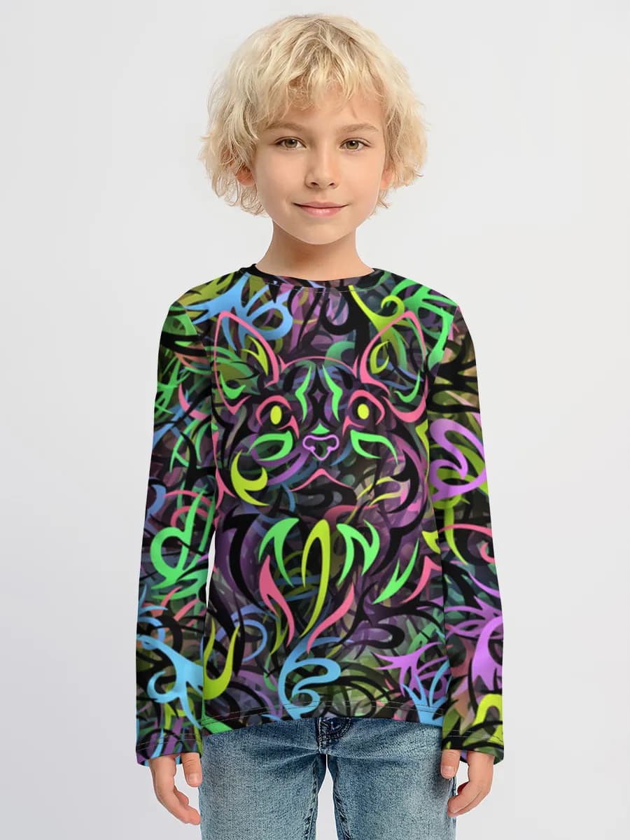Boys' cotton long sleeve shirt
