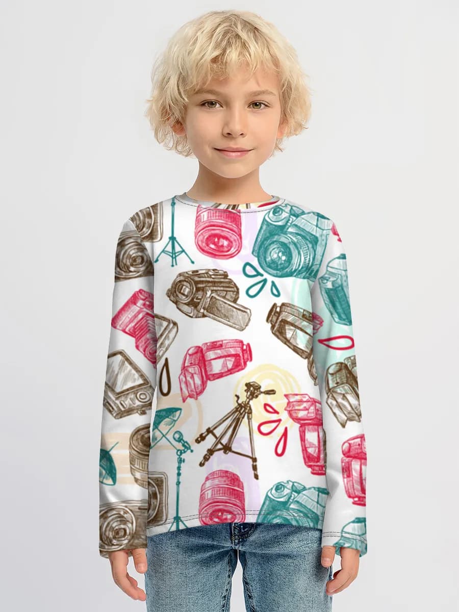 Boys' cotton long sleeve shirt