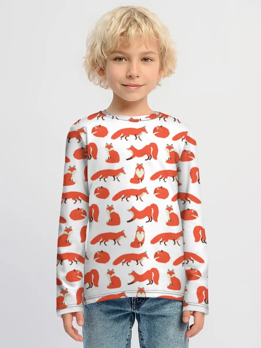 Boys' cotton long sleeve shirt