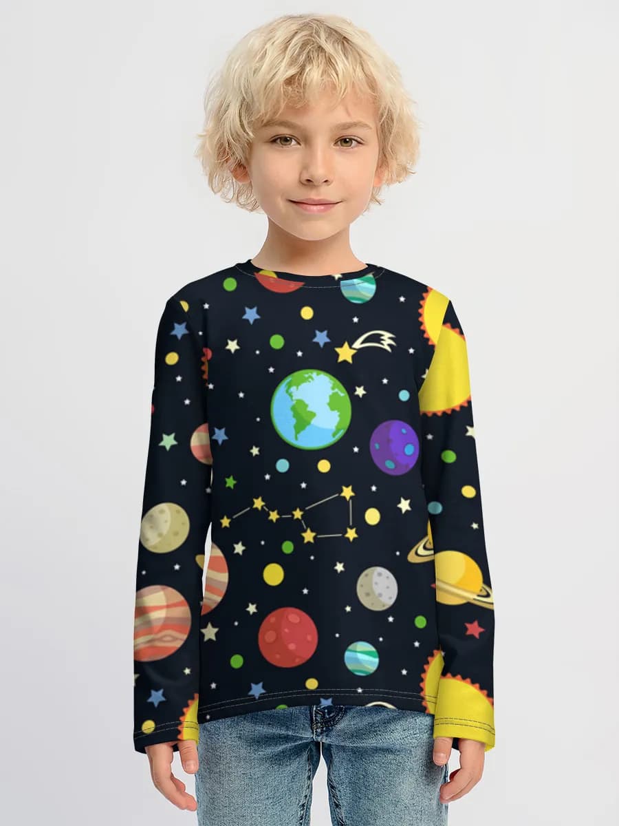 Boys' cotton long sleeve shirt